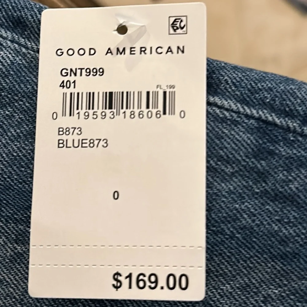 Good American Indigo Wide Leg Jeans - Picture 3 of 3